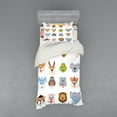 thumbnail image 1 of Ambesonne Colorful Bedding Set 3 Pcs, Comic Koala Fox Faces, Twin, Multi, 1 of 3