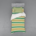 thumbnail image 1 of Ambesonne Colorful Bedding Set 3 Pcs, Ethnic Geometric Shapes, Twin, Pistachio Green Orange, 1 of 3