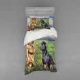 thumbnail image 1 of Ambesonne Colorful Bedding Set 3 Pcs, Flower Dog with a Girl, Twin XL, Multicolor, 1 of 2