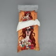 thumbnail image 1 of Ambesonne Colorful Bedding Set 3 Pcs, Mexican Skull, Twin, Cinnamon Magenta Maroon, 1 of 2