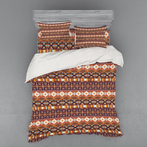 Ambesonne Colorful Bedding Set 4 Pcs, Aztec Style Arrow, Queen, Multicolor