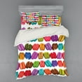 thumbnail image 1 of Ambesonne Colorful Bedding Set 4 Pcs, Coffee Shop Cookies, Queen, Multicolor, 1 of 3