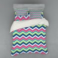 thumbnail image 1 of Ambesonne Colorful Bedding Set 4 Pcs, Colorful Chevron Lines, Queen, Multicolor, 1 of 2