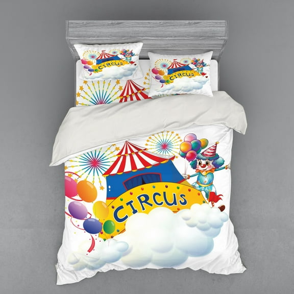 Ambesonne Colorful Bedding Set 4 Pcs, Entertainer Comedian, Queen, Multicolor
