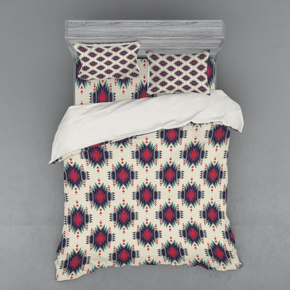 Ambesonne Colorful Bedding Set 4 Pcs, Folk Mystic, Queen, Multicolor