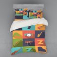 thumbnail image 1 of Ambesonne Colorful Bedding Set 4 Pcs, Jazz Equipment Music, Queen, Multicolor, 1 of 2