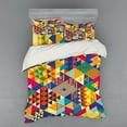 thumbnail image 1 of Ambesonne Colorful Bedding Set 4 Pcs, Modern Triangles, Queen, Multicolor, 1 of 3