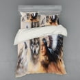 thumbnail image 1 of Ambesonne Colorful Bedding Set 4 Pcs, Old Feather, Queen, Multicolor, 1 of 3
