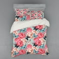 thumbnail image 1 of Ambesonne Colorful Bedding Set 4 Pcs, Peony Rose Butterflies, Queen, Multicolor, 1 of 3