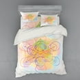 thumbnail image 1 of Ambesonne Colorful Bedding Set 4 Pcs, Psychedelic Flower, Queen, Multicolor, 1 of 3