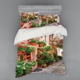 thumbnail image 1 of Ambesonne Colorful Bedding Set 4 Pcs, Small Medieval Town, Queen, Multicolor, 1 of 2