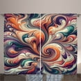 thumbnail image 1 of Ambesonne Colorful Curtains 2 Panel Set, Abstract Jumbling Tones, 108" x 90", Orange Indigo Pale Green, 1 of 2