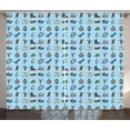 thumbnail image 1 of Ambesonne Colorful Curtains 2 Panel Set, Camping Equipment Hiking, 108" x 96", Multicolor, 1 of 3