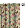 thumbnail image 1 of Ambesonne Colorful Curtains, Bakery Polka Dots, Pair of 28"x63", Multicolor, 1 of 5