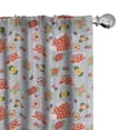 thumbnail image 1 of Ambesonne Colorful Curtains, Cartoon Tea Pots Roses, Pair of 28"x63", Multicolor, 1 of 5