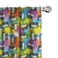 thumbnail image 1 of Ambesonne Colorful Curtains, Fun Characters Pattern, Pair of 28"x95", Multicolor, 1 of 5