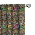 thumbnail image 1 of Ambesonne Colorful Curtains, Geometric Modern Tones, Pair of 28"x84", Multicolor, 1 of 5