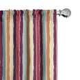 thumbnail image 1 of Ambesonne Colorful Curtains, Lines Torn Effect, Pair of 28"x63", Multicolor, 1 of 5