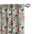 thumbnail image 1 of Ambesonne Colorful Curtains, Retro Fashion Fun, Pair of 28"x84", Multicolor, 1 of 5