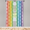 thumbnail image 1 of Ambesonne Colorful Curtains, Stripe Rainbow Pattern, Pair of 28"x63", Multicolor, 1 of 2