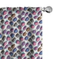 thumbnail image 1 of Ambesonne Colorful Curtains, Vintage Sunglasses, Pair of 28"x84", Multicolor, 1 of 5