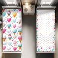 thumbnail image 1 of Ambesonne Colorful Design Fitted Sheet Set 2 Pack All-Round Elastic, Ice Cream Heart Dot, Twin Size, Pink White Multicolor, 1 of 3