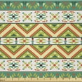 thumbnail image 1 of Ambesonne Colorful Fabric by the Yard Microfiber, Ethnic Geometric Shapes, 2 Yards, Pistachio Green Orange, 1 of 1