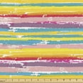 thumbnail image 1 of Ambesonne Colorful Fabric by the Yard Upholstery, Brush Marks Design, 1 Yard, Multicolor, 1 of 5