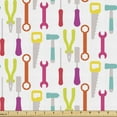thumbnail image 1 of Ambesonne Colorful Fabric by the Yard Upholstery, Building Tools Cartoon, 10 Yards, Multicolor, 1 of 5