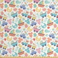 thumbnail image 1 of Ambesonne Colorful Fabric by the Yard Upholstery, Clothes Train Cartoon Art, 5 Yards, Multicolor, 1 of 4