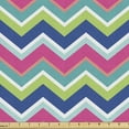 thumbnail image 1 of Ambesonne Colorful Fabric by the Yard Upholstery, Colorful Chevron Lines, 1 Yard, Multicolor, 1 of 5