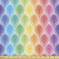 thumbnail image 1 of Ambesonne Colorful Fabric by the Yard Upholstery, Digital Floral Pattern, 1 Yard, Multicolor, 1 of 5