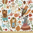 thumbnail image 1 of Ambesonne Colorful Fabric by the Yard Upholstery, Forest Foliage Animals, 5 Yards, Multicolor, 1 of 5