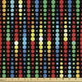 thumbnail image 1 of Ambesonne Colorful Fabric by the Yard Upholstery, Halftone Pattern Motif, 1 Yard, Multicolor, 1 of 5