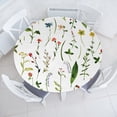 thumbnail image 1 of Ambesonne Colorful Fitted Round Tablecloth, Flowers s, 56"- 60" Diameter, Multicolor, 1 of 4