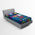 thumbnail image 1 of Ambesonne Colorful Fitted Sheet, 16 Party, Twin XL Size, Multicolor, 1 of 2