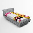 thumbnail image 1 of Ambesonne Colorful Fitted Sheet, 70s Party Casette Tape, Twin Size, Multicolor, 1 of 2