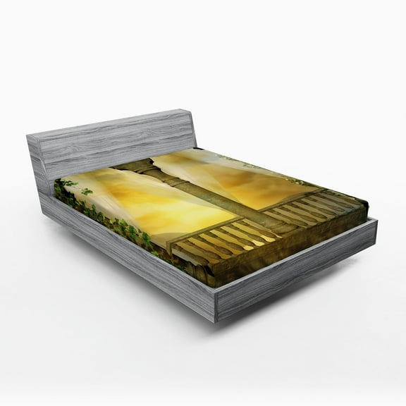 Ambesonne Colorful Fitted Sheet, Art, Queen Size, Multicolor