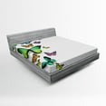 thumbnail image 1 of Ambesonne Colorful Fitted Sheet, Bohem Wild Butterflies, Full Size, Multicolor, 1 of 3