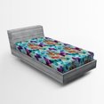 thumbnail image 1 of Ambesonne Colorful Fitted Sheet, Butterflies Letterings, Twin Size, Multicolor, 1 of 2