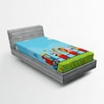 thumbnail image 1 of Ambesonne Colorful Fitted Sheet, Cartoon Animal Sun, Twin XL Size, Multicolor, 1 of 2