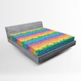 thumbnail image 1 of Ambesonne Colorful Fitted Sheet, Cartoon Underwater Sea, Queen Size, Multicolor, 1 of 2