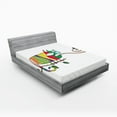 thumbnail image 1 of Ambesonne Colorful Fitted Sheet, Chameleon on Branch, Full Size, Multicolor, 1 of 3