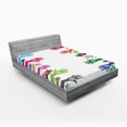 thumbnail image 1 of Ambesonne Colorful Fitted Sheet, Charity United Hands, Full Size, Multicolor, 1 of 2