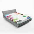 thumbnail image 1 of Ambesonne Colorful Fitted Sheet, Charity United Hands, Queen Size, Multicolor, 1 of 2
