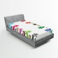 thumbnail image 1 of Ambesonne Colorful Fitted Sheet, Charity United Hands, Twin XL Size, Multicolor, 1 of 2