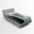 thumbnail image 1 of Ambesonne Colorful Fitted Sheet, Cliffs Waterfall Canoe, Twin Size, Multicolor, 1 of 3