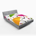 thumbnail image 1 of Ambesonne Colorful Fitted Sheet, Colorful Umbrellas Leaf, Full Size, Multicolor, 1 of 3