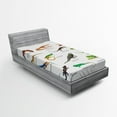 thumbnail image 1 of Ambesonne Colorful Fitted Sheet, Exotic Lizard Reptiles, Twin Size, Multicolor, 1 of 2