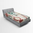 thumbnail image 1 of Ambesonne Colorful Fitted Sheet, Feather and Old Key, Twin XL Size, Multicolor, 1 of 2